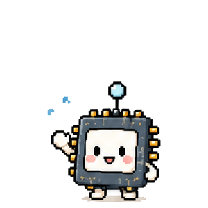 手を上げるチップくん